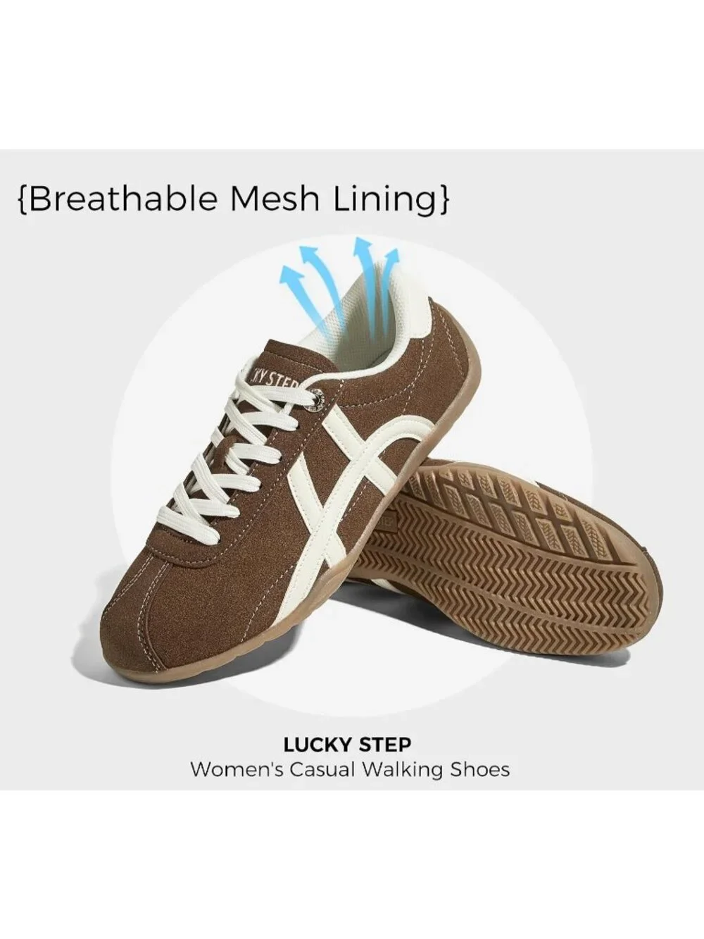 Women's Dark Brown Lightweight Trendy Fashion Thin Sole Walking Stylish Sneakers